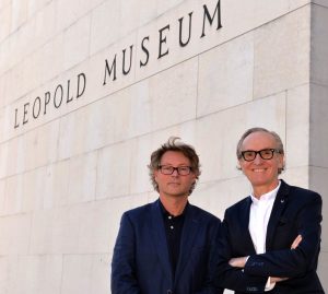 Direktor des Leopold Museums, Hans Peter Wipplinger, und Hearonymus-Gründer Peter Grundmann